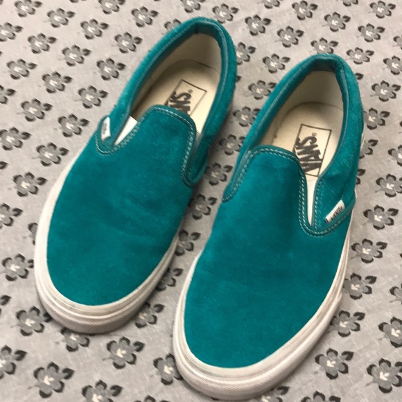 teal suede vans
